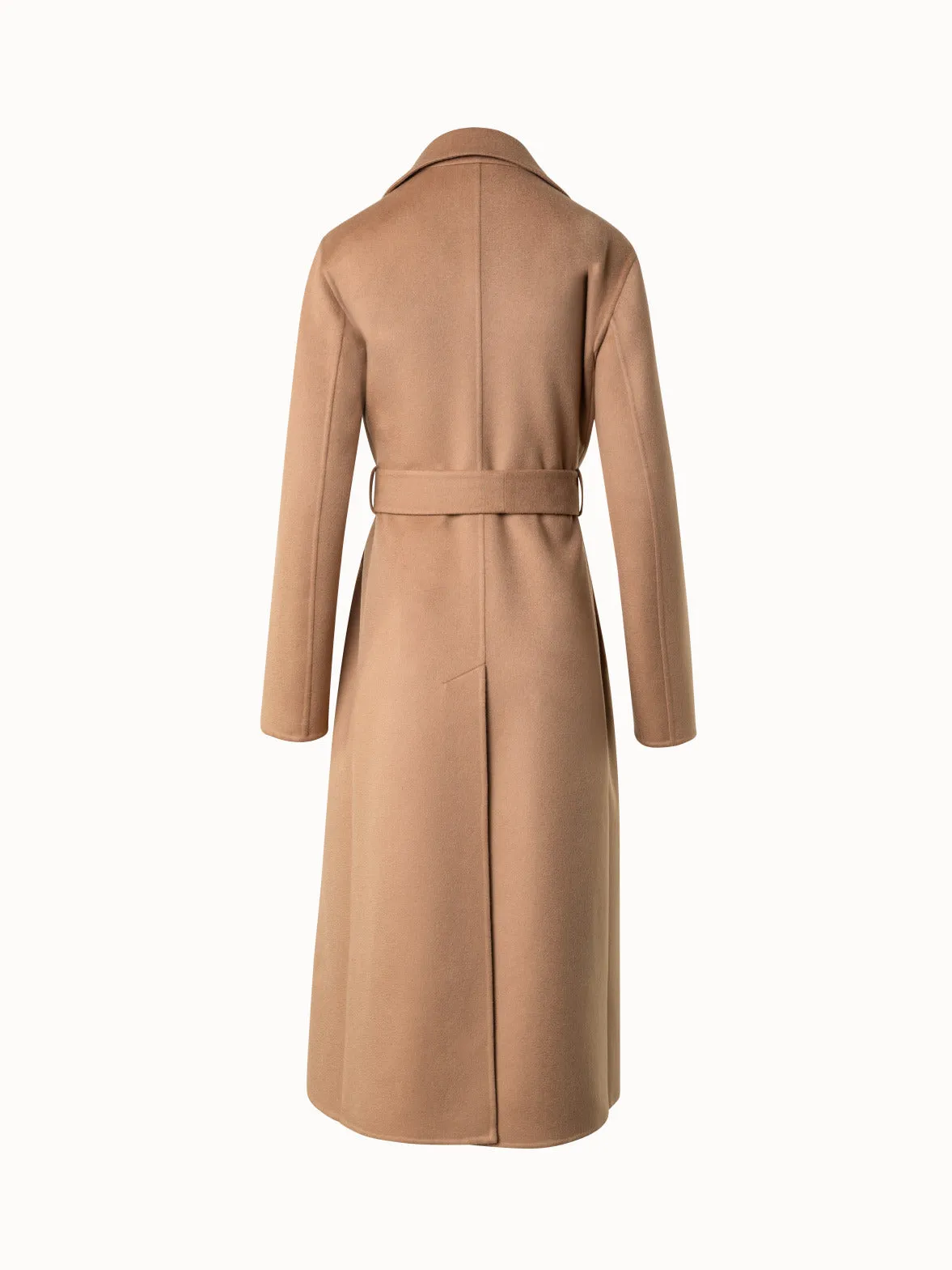 100% Kaschmir-Wickelmantel im Trench-Stil