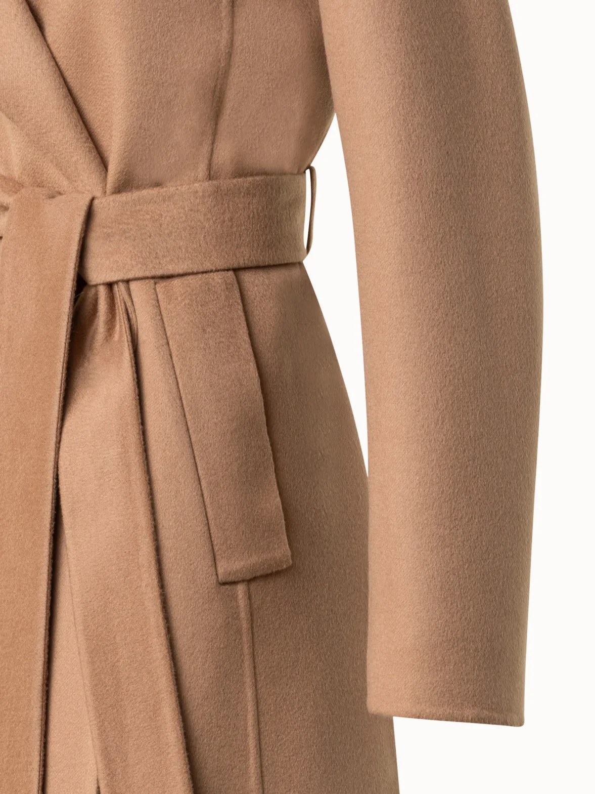 100% Kaschmir-Wickelmantel im Trench-Stil