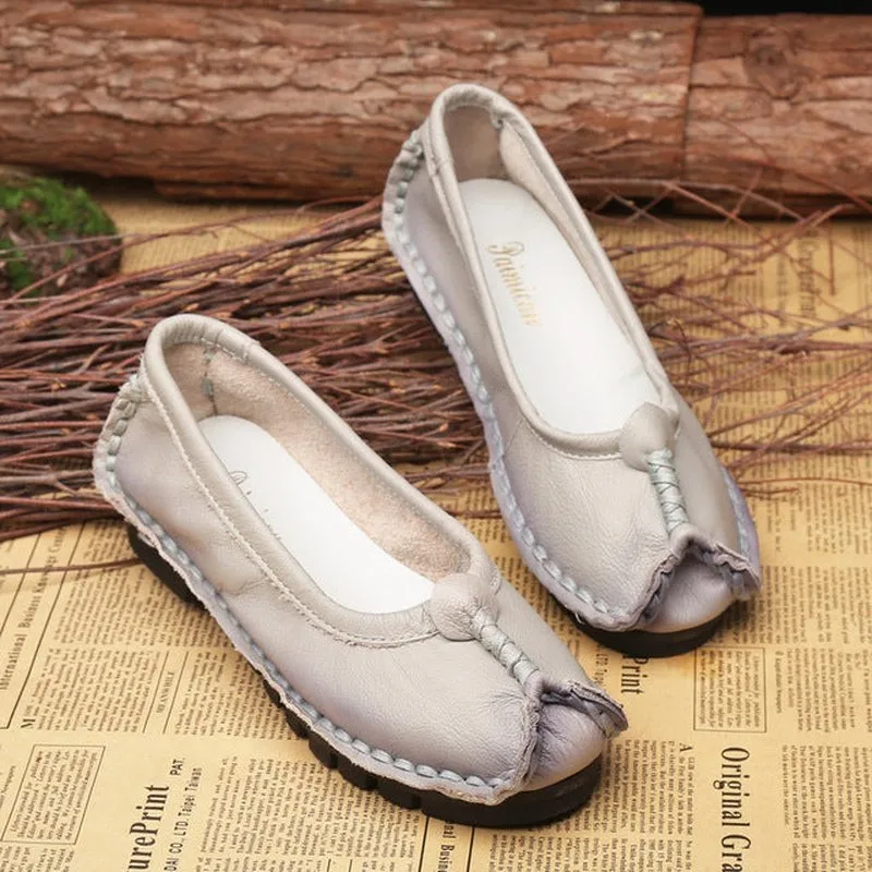 Artisan-Made Soft Tanned Twisted Leather Comfort Loafers