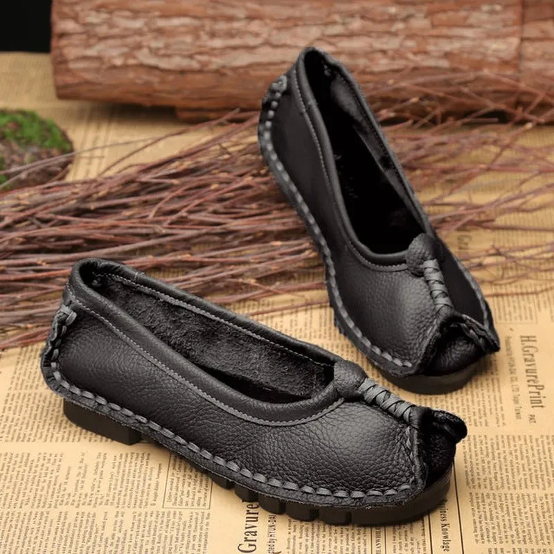 Artisan-Made Soft Tanned Twisted Leather Comfort Loafers