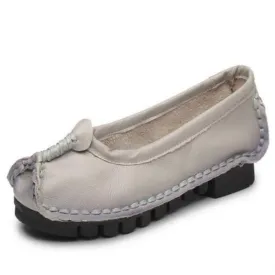 Artisan-Made Soft Tanned Twisted Leather Comfort Loafers