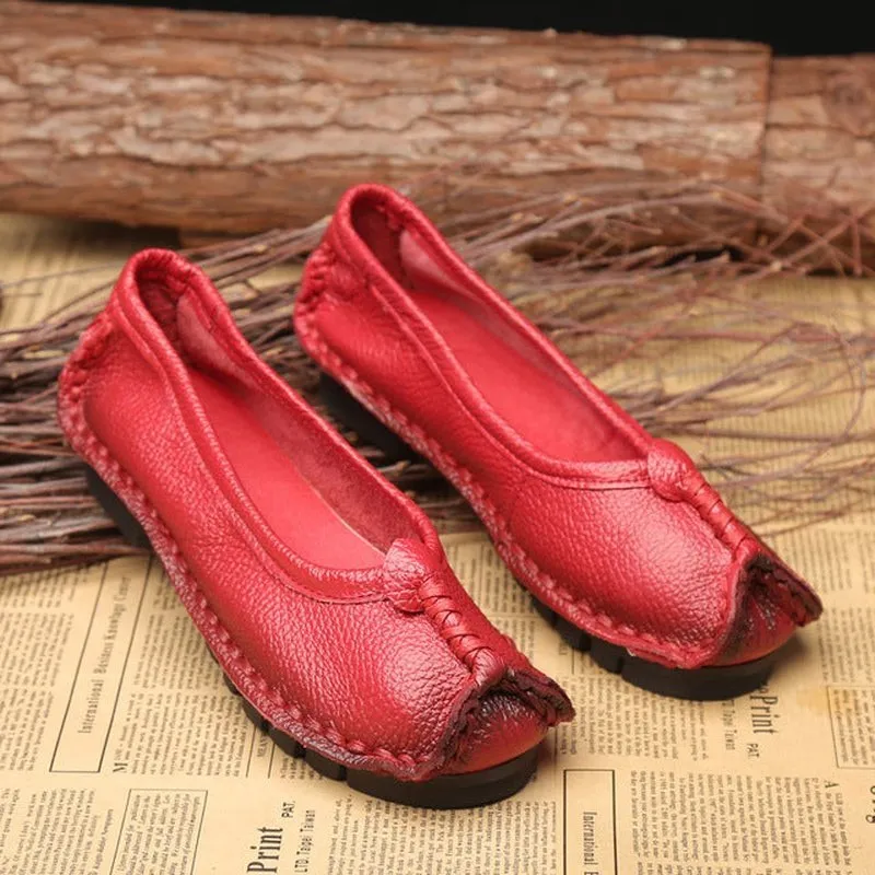 Artisan-Made Soft Tanned Twisted Leather Comfort Loafers