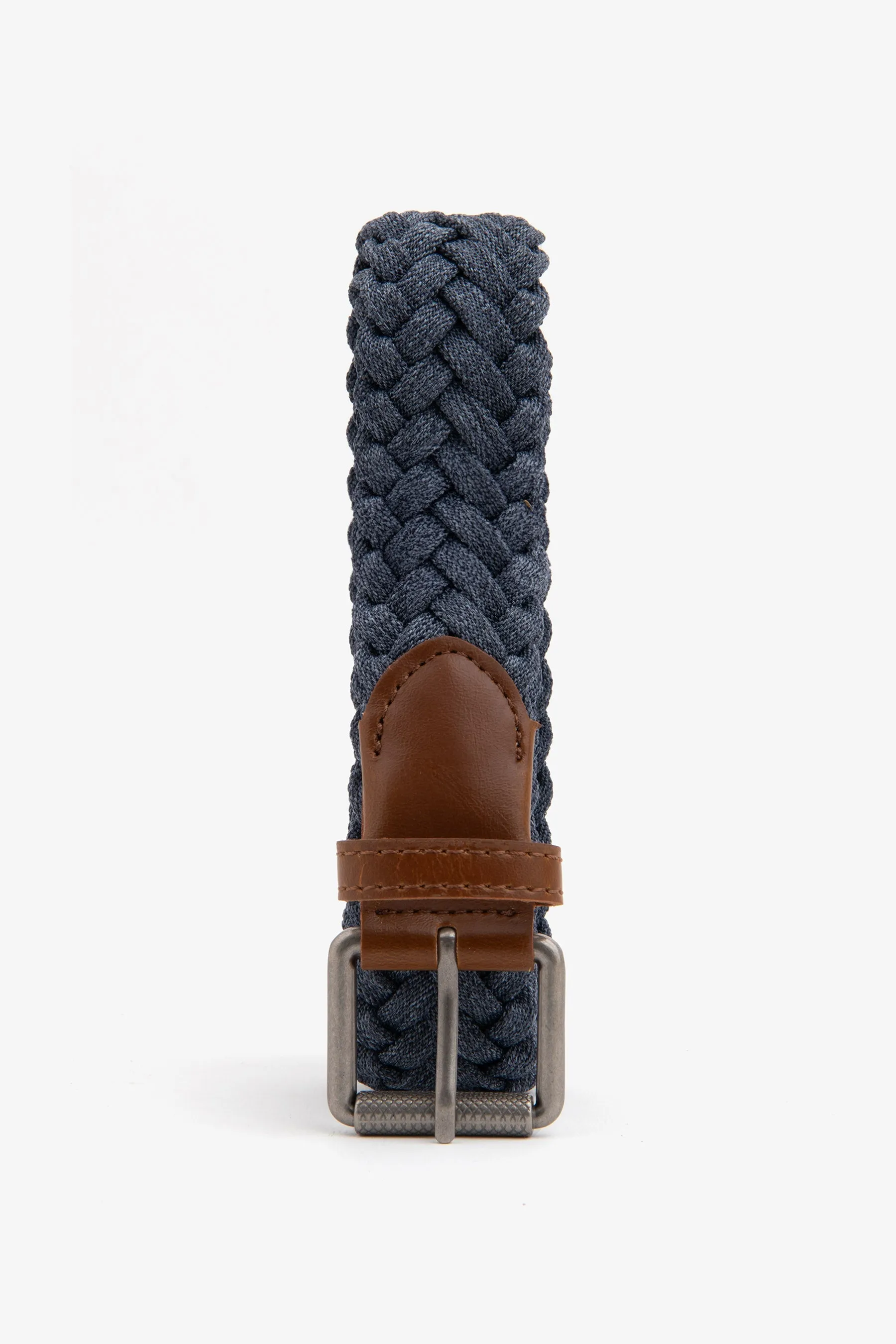 Cintura intrecciata melange denim
