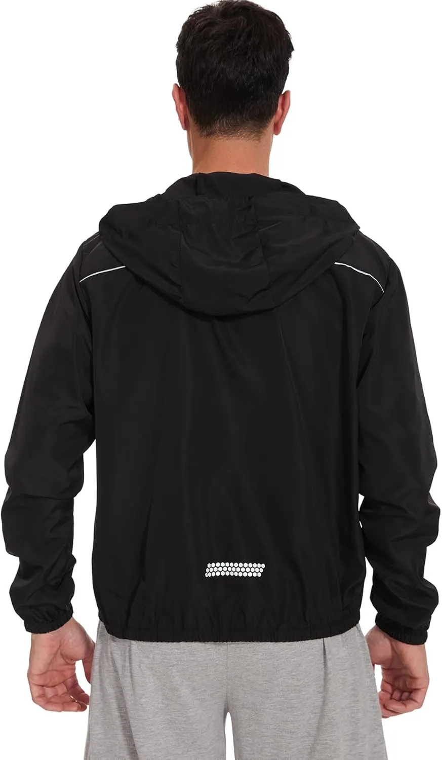 LAZAWG Lightweight Waterproof Rain Jacket Men Windproof Raincoat with Hood for Golf Cycling Running Ventures