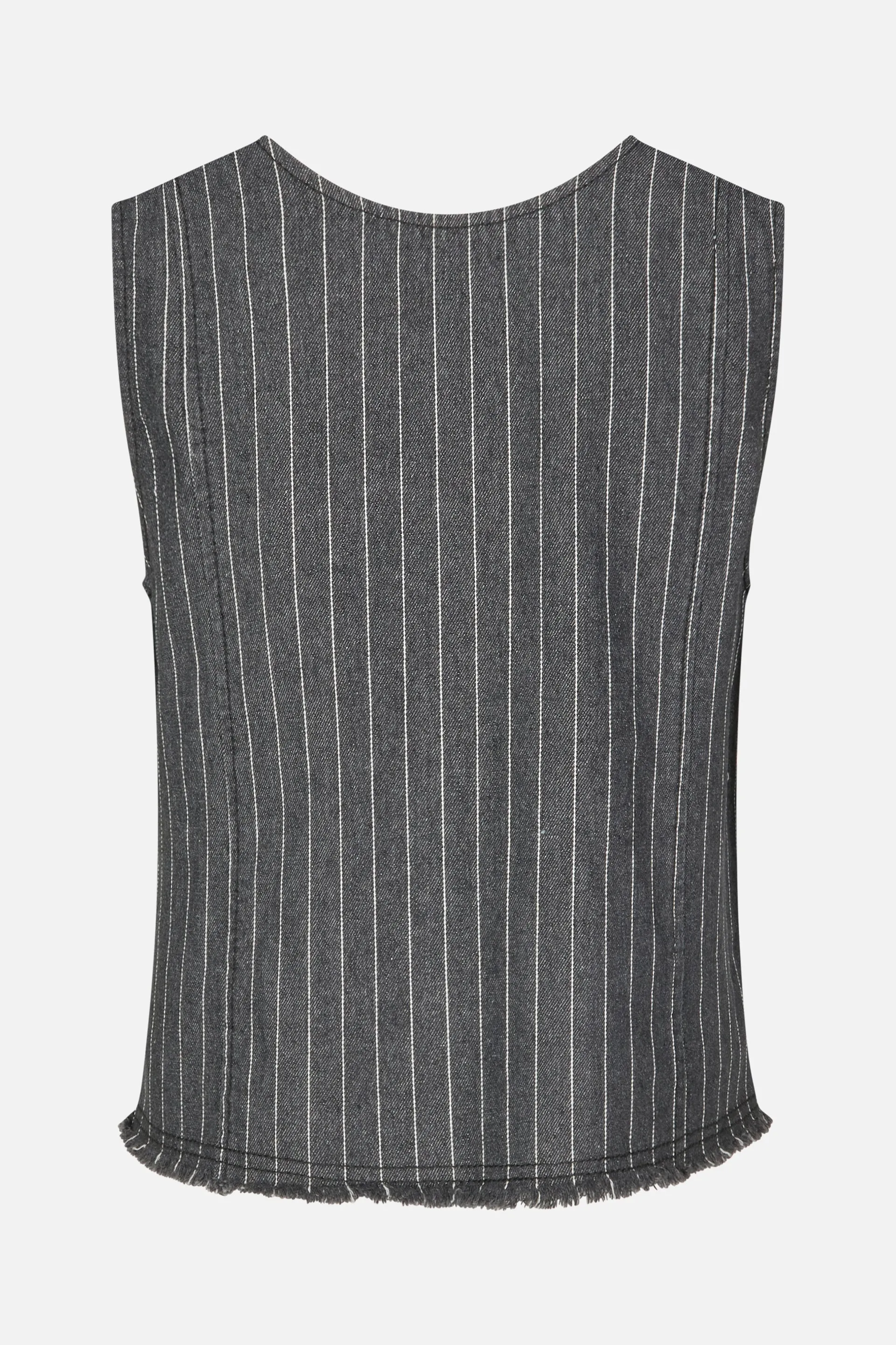 MADINE | Black Pinstripe Denim