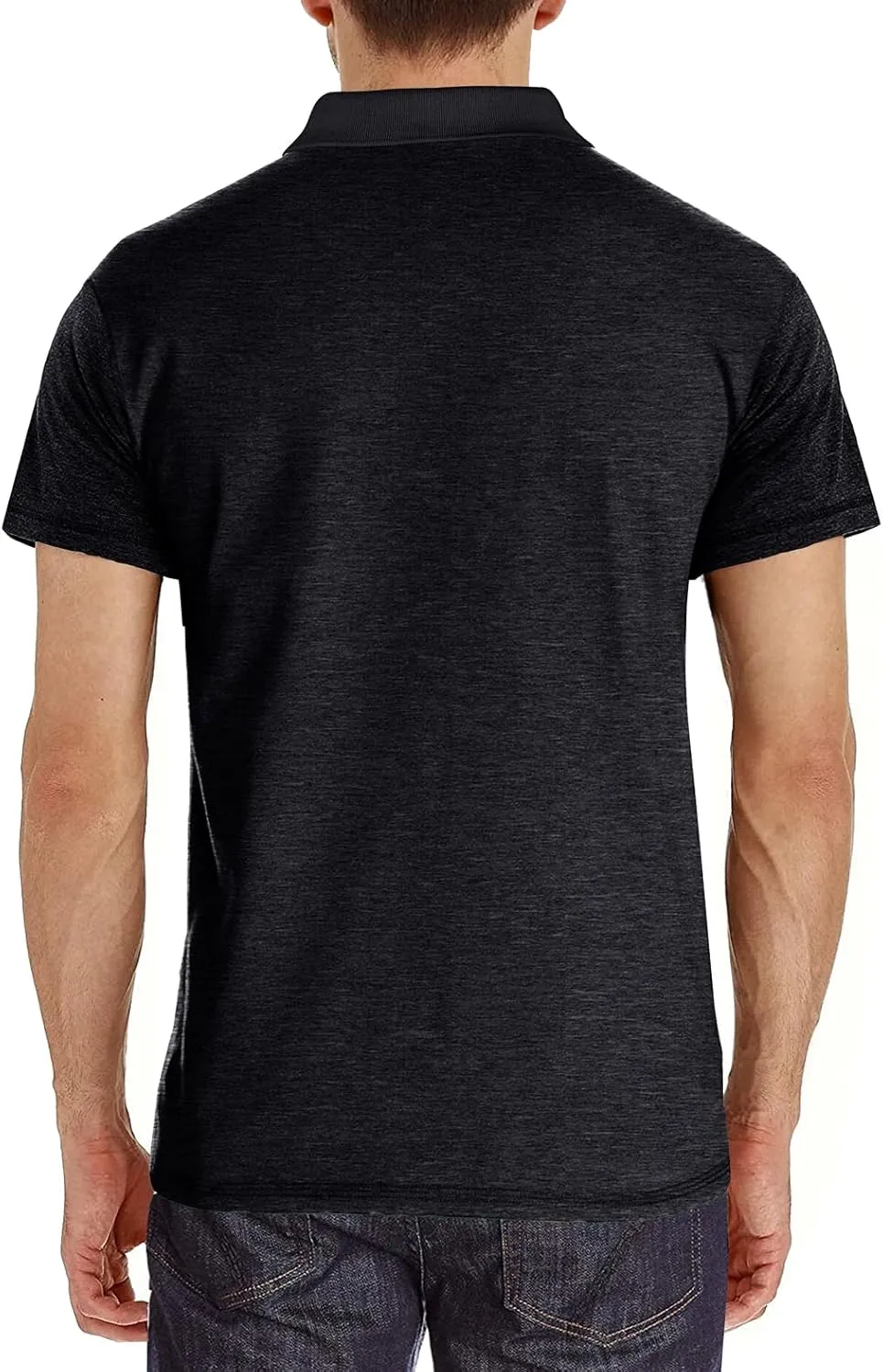 Mens Polo Shirts Casual Fashion T-Shirts Short Sleeve Button Up Golf Shirts Tops with Pocket