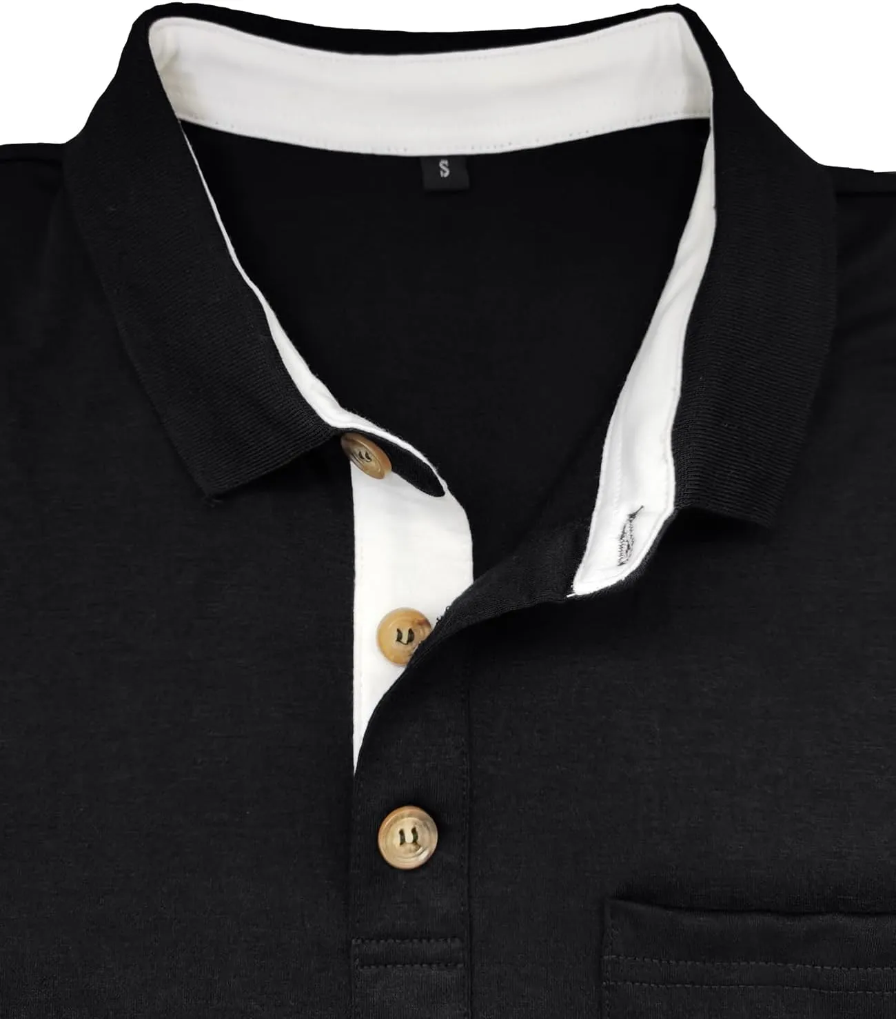 Mens Polo Shirts Casual Fashion T-Shirts Short Sleeve Button Up Golf Shirts Tops with Pocket