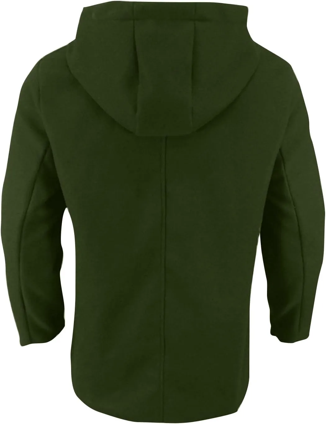 Trench Coat Men Wool Blend Double Breasted Notched Lapel Slim Fit Mid Long Windbreaker Causal Business Overcoat