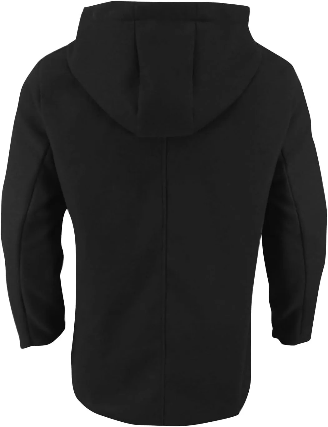 Trench Coat Men Wool Blend Double Breasted Notched Lapel Slim Fit Mid Long Windbreaker Causal Business Overcoat