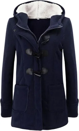 Winter Coats for Women 2024 Fashion Zipper Hooded Jacket Warm Lightweight Fleece Plush Comfy Wool Coats with Pockets