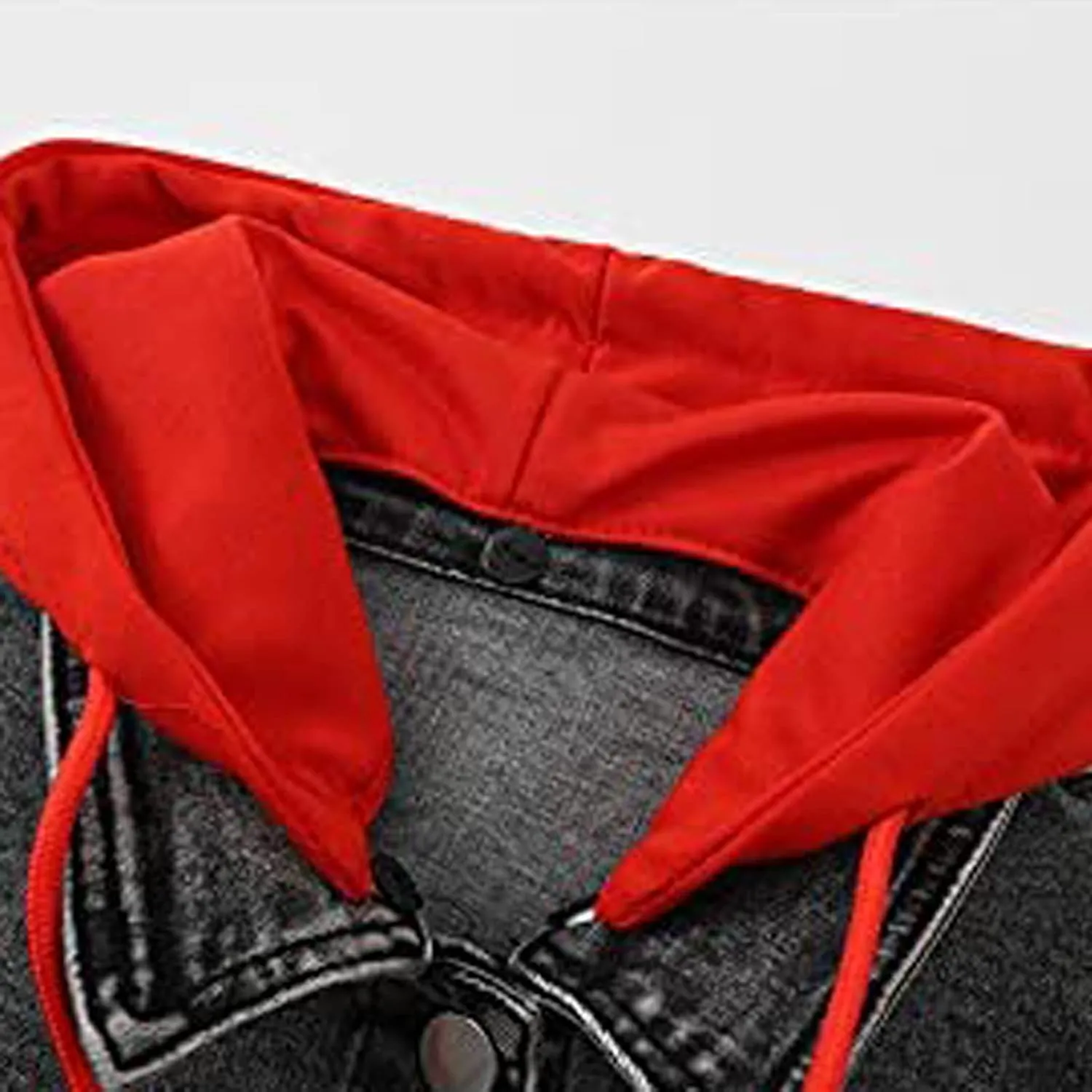 Women Denim Jacket With Hood,2021 Vintage Button Down Distressed Coat Short Jean Jacket Cute Coat With Pocket
